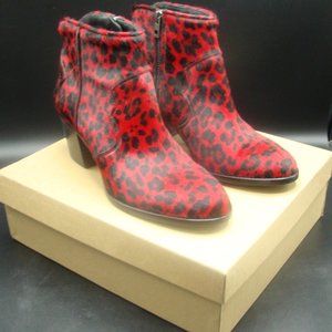 Zadig & Voltaire - Molly Leopard Haircalf Ankle Boots - Size 39/US 8.5